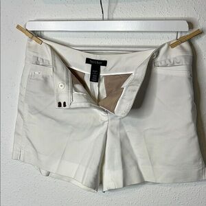 White House Black Market Tailored White Bermuda Shorts